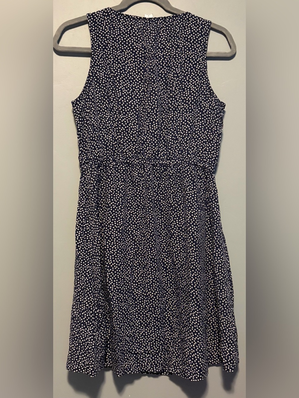 Old Navy Navy and White Polka Dot Midi Dress - Picture 2 of 3